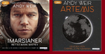 2 Hörbücher von Andy Weir - Der Marsianer + Artemis - 4 MP3-CDs im Paket