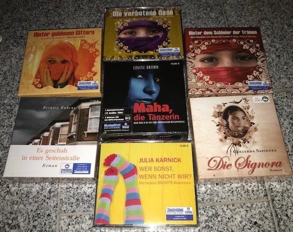 7 "Frauenhörbücher" im Paket - 54 Audio-CDs + 7 MP3-CDs