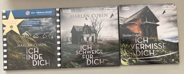 3 Thriller von Harlan Coben - Ich finde Dich / Ich vermisse Dich / Ich schweige für Dich - 4 MP3-CDs